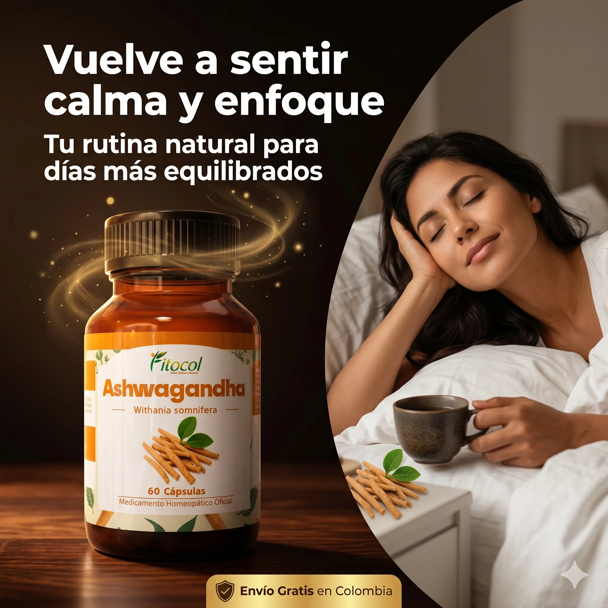 Ashwagandha Premium – Reduce Estrés, Mejora el Sueño y Aumenta tu Energía